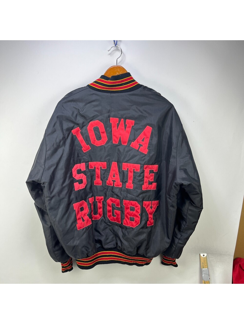 Vintage Iowa State Cyclones Rugby Varsity Bomber Jacket 2XL